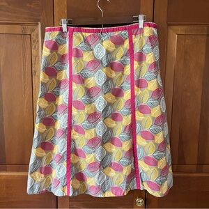 Boden leaf pattern A line skirt with lining US12L